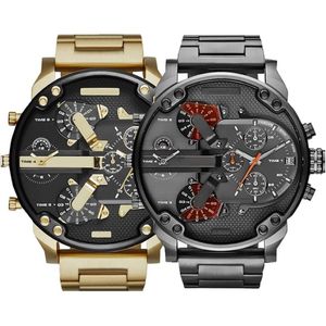 Verkopen Sport Militaire Heren Horloges 50mm Grote Wijzerplaat Gouden Roestvrij Staal Mode Horloge Mannen Luxe polshorloge reloj de lujo300R