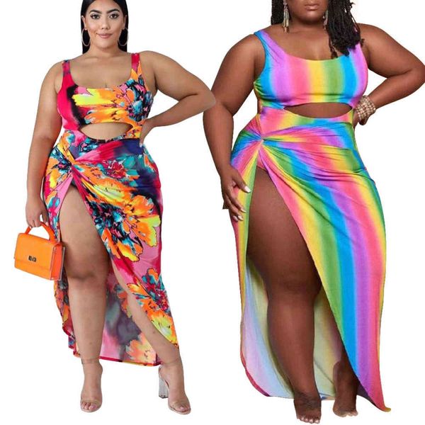 Venta de traje de baño de verano de gran tamaño para mujer Traje de baño sexy Traje de baño de dos piezas Chaleco de leotardo y Conjuntos de parodia Bikini Venta al por mayor 211116