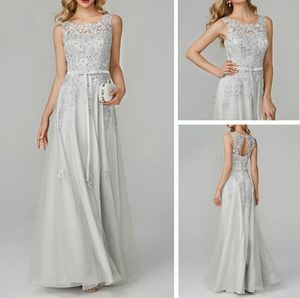 Verkopen van Tule Chiffon Beach Evening Jurken Formele jurken Real Picture Cheap Jewel Applique en Beading Long Bridesmeisje Dress258Q