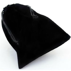 Venta de bolsas de bolsas de terciopelo con cordero negro para joyas