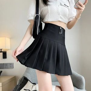 Vendre une femme y2k mini jupes Black Femmes coréennes Fashion Office décontractée Lady porte une femme de filles mignonnes sexy jupe plissée 240418