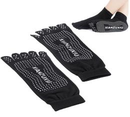 Vente de femmes chaussettes de yoga professionnelles anti-dérapant points en caoutchouc sport chaussettes d'exercice en salle chaussettes de Pilates en latex déodorant souffle2849852