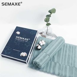 SEMAXE Bath Mats Floor Towel Sets,100% Cotton Absorbent SPA Shower/Bathtub Mat, For Bathroom Non-Slip Rug Pad, 2Pieces, Carpet 211217