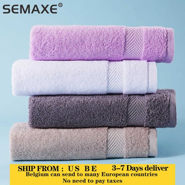 SEMAXE40 * 70 Ensemble de serviettes en papier Premium convient à la salle de bain SPA Taux d'absorption d'eau élevé Doux et non décoloré Quatre cadeaux 210728