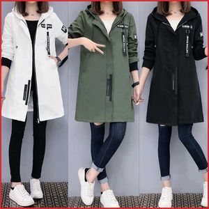 Semfri Veste Femmes Automne Hiver Chaqueta Mujer Plus La Taille Mince Baseball Vêtements K Pop Moyenne Longueur Coupe-Vent Manteaux 211112