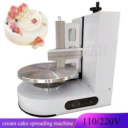 Machine de revêtement de lissage de gâteau d'anniversaire semi-automatique, appareil de cuisson pour étaler la crème de plâtrage
