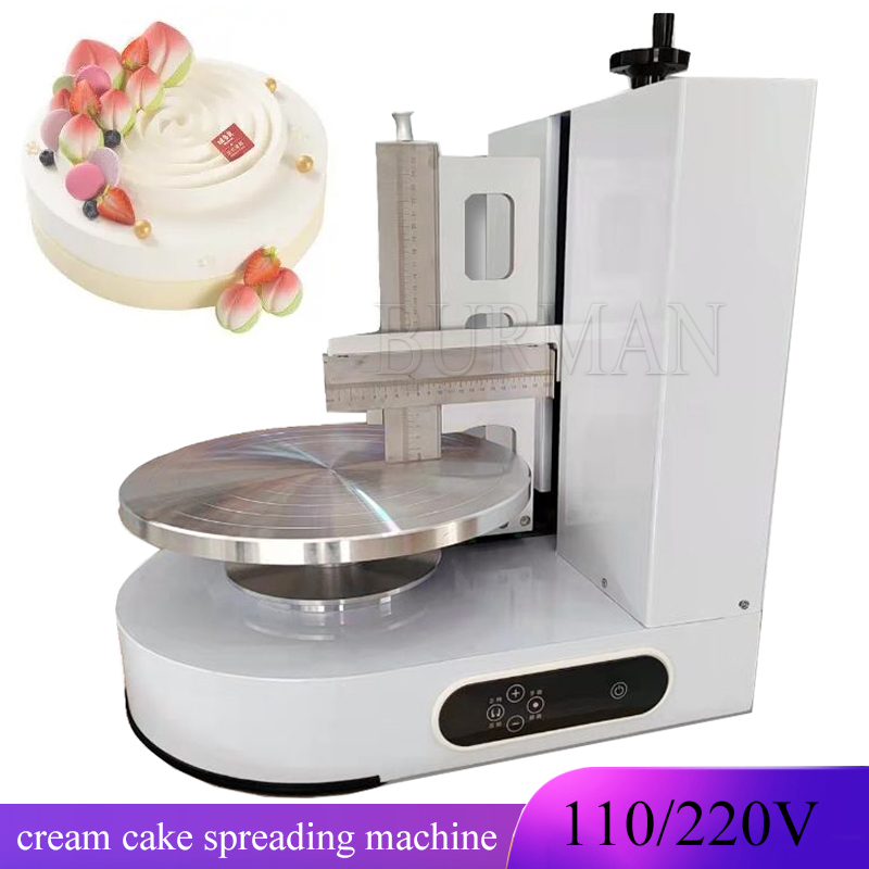 Semi Automatic Birthday Cake Smoothing Coating Machine Plastering Cream Spreading Baking Appliance