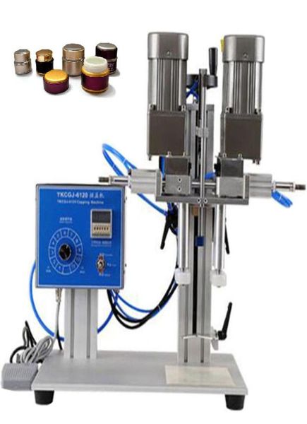 Máquina para tornillos de tapas de plástico neumáticas de escritorio semiautomática, máquina taponadora de botellas pulverizadoras de vidrio para bebidas y agua cosméticas 6666369