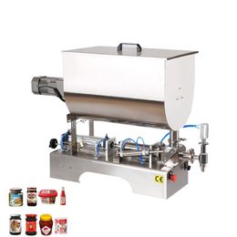 Machine de remplissage de pâte semi-automatique, trémie en forme de U, boîte de verre, embouteillage en plastique, Machine de remplissage pour Ketchup et miel