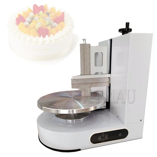 Máquina para untar mantequilla de pastel redondo semiautomática, crema para decoración de pasteles de boda, esparcidor de recubrimiento de glaseado y alisado