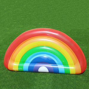 Semi Circle Rainbow Opblaasbare Drijftingen Gemakkelijk te dragen Zwembad Water Toy Resuable PVC Zwemring voor volwassenen en kinderen 60at B