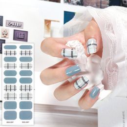 Bandes d'enveloppement d'ongles en gel semi-durci, autocollant de vernis à ongles complet miroir violet, enveloppe de gel longue durée avec lime à ongles et bâton
