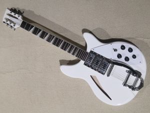 Semi-hool lichaam Witte elektrische gitaar met Tremolo Bridge Rosewood Bingerboard 3 pickups kunnen worden aangepast