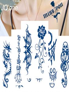 Semi-permanente Waterdichte Tijdelijke Tattoo Rose Brief Body Art Tattoo Sticker Volledige Nep Tatoo Vrouwen Mannen