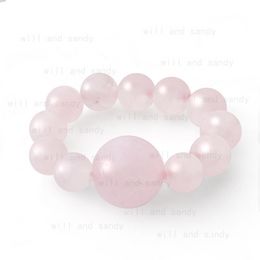 Bagues en perles de pierre semi-précieuse brin pierre naturelle oeil de tigre Rose Quartz cristal anneau d'ongle pour les femmes bijoux de mode fins