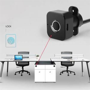 Semiconductor Smart Serrure de tiroir Armoire intelligente Serrure de porte d'empreintes digitales Sécurité numérique sans clé électrique USB Charge Cabinet Lock 201013