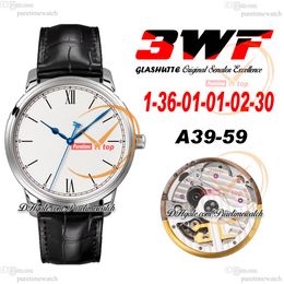 Senator Excellence A36-01 automatisch herenhorloge, stalen kast, witte wijzerplaat, zwarte leren band, superversie-editie, herrenuhr reloj hombre horloges, puretime D4