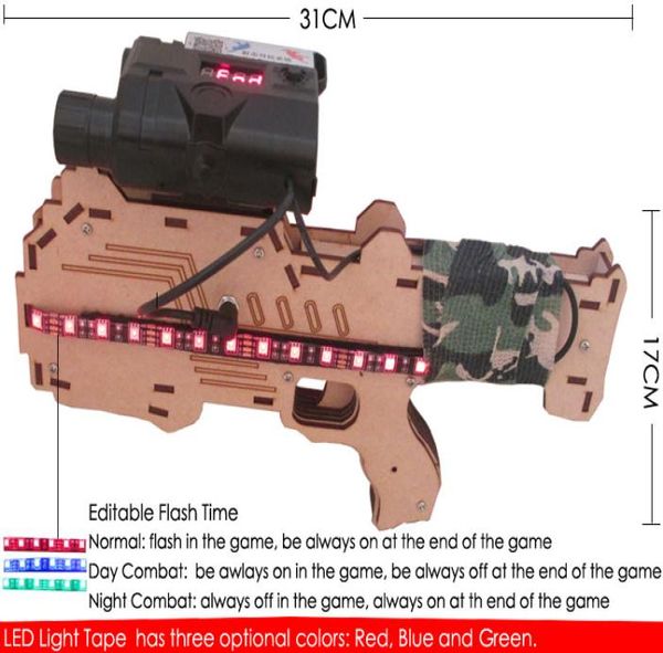 Envoyer une télécommande 600 pieds Laser TagoutDoorIndoor jouet gunprofessional lazer pistolet de combat de combat laser 1035256
