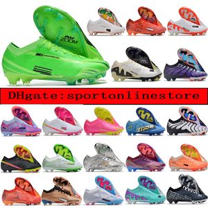 Voetbalschoenen voor kinderen Zoom Vapores 15 Elite FG ACC gebreide schoenen Heren Mbappe leer 25e verjaardag CR7 Ronaldo dames voetbalschoenen outdoorontwerpers