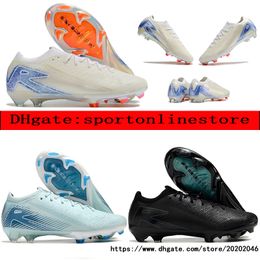 Drop verzending zend tas buiten voetbal laarzen zoom damp xv elite fg voetbal schoenen mannen zacht lederen comfortabele trainers breien heren voetbalschoenen heren maat 6-12