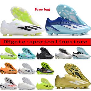 Envoyer un sac Chaussures de football Hommes X 23.1 Speedportal FG Crampons de football Semelle de placage Chaussures en tricot scarpe calcio Coupe du monde respirante en plein air SPEEDPORTA chuteiras Crazyfast