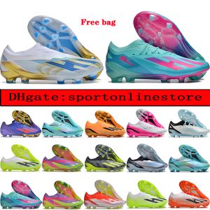 Enviar bolsa Botas de fútbol Hombre X Speedportal FG Tacos de fútbol Suela chapada Zapatos de punto scarpe calcio Transpirable al aire libre Copa del mundo SPEEDPORTA Crazyfast CRAZYLIGHT