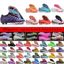 Enviar bolsas de calidad Botas de fútbol de fútbol zoom Vapores 15 Shoes de punto de Elite FG ACC Mens Mbappe Leather 25th aniversary CR7 Ronaldo Training Lithe Soccer tacos al aire libre