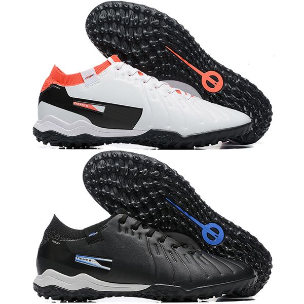 Envoyer avec un sac Chaussures de football de qualité Tiempoes Legend 10 Elite TF Turf Crampons de football pour hommes en cuir souple Formation confortable MD Semelle Football Crampons Taille US 6.5-12