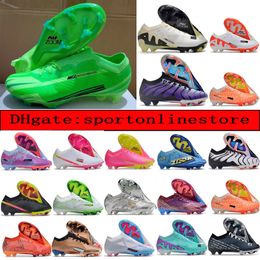 Enviar con bolsas Botas de fútbol para mujer para hombre Ronaldo CR7 Vapores XV Elite XXV FG Tacos Neymar ACC Mbappes Superflyes 15 Zapatos de fútbol para niños Scarpe calcio al aire libre