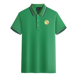 Senegal nationale mannen en vrouwen Polo's gemerceriseerd katoen korte mouw revers ademend sport T-shirt LOGO kan worden aangepast