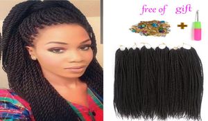 Senegalese haakvlechthaar 18039039 30Rots Zwart grijs Ombre Kanekalon Braids Haarextensions Warmteweerstand6245370