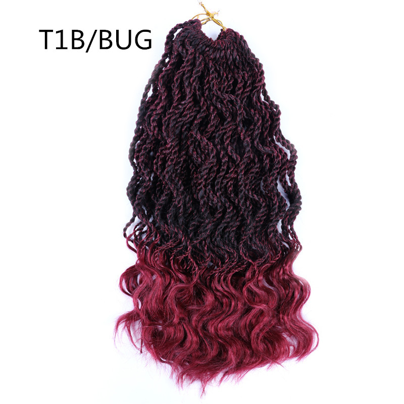 Senegalese Twist Gehaakte Vlechten Hair Extensions een stuk 14 Inch 35 Strengen/Pack Golvend Gehaakte Krullend vlecht Haar LS24