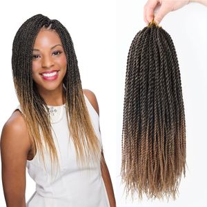 Twist sénégalais Crochet Cheveux 30 Racines 22 '' Twist Sénégalais Boucle Pré-étirée Cheveux Tressés Synthétiques