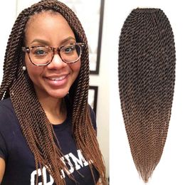 Sénégalais Twist Crochet Cheveux Ombre Crochet Cheveux Pour Les Femmes Noires 18 Pouces Pré Boucle Crochet Tresse Réglage De L'eau Chaude