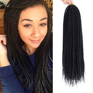 Sénégalais Twist Crochet Cheveux Sénégalais Pré Twisted Crochet Tresses Petit Pré Boucle Mini Twists Noir Crochet Tressage Cheveux pour Femmes