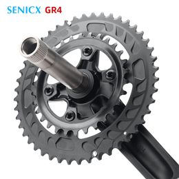 Senicx GR4 Single/Double Speed 110/80 BCD Camino de cigüeñal Cranket 42T 30-46T 170 mm para bicicletas de grava Cyclo-Cross BB24 mm