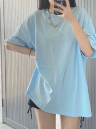 Senior Designer Design Solid Color T-Shirt, Summer Loose Slim Slim Short Sleeveved Top, Ins Trendy Brand