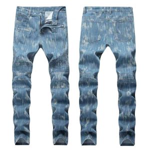 Jeans de designer senior tech fleece Distressed Motorcycle biker jean rock skinny slim Lettre trou déchiré Top Qualité marque Hip Hop denim pantalon jeans Taille 28-38 22ss