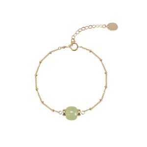 Senior designer sieradenketens Imitatie Hetian Jade Bead Bracelet Light Luxe Design Sense Retro Senior Gift Women's Simple armband