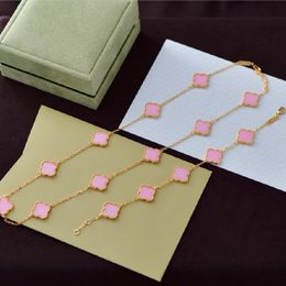 Bracelet de styliste pour femmes, classique, trèfle à quatre feuilles, boucles d'oreilles, collier, mode, cadeau de vacances