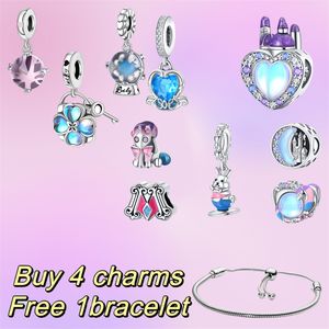 Designer senior féminin de charme classique bracelet de contes de fées de la série Town Town Dream Castle Unicorn S925 DIY Fit Pandoras Bracelet Bijoux de luxe Gift For Mom