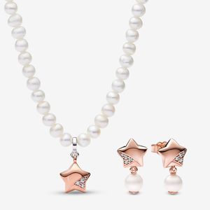 Senior parel ketting voor dames diamant sterren oordingen charmes hanger diy fit pandora kettingen designer sieraden verloving vakantie cadeau