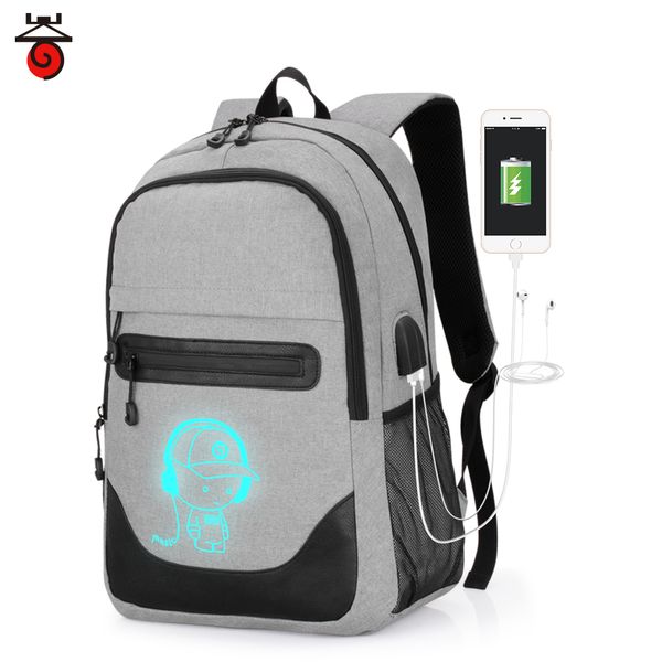 SenkeyStyle, mochila luminosa para hombre, impermeable, Oxford, informal, mochilas escolares para adolescentes, mochilas de viaje de gran capacidad