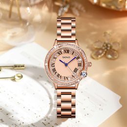 Seno Tiktok Live Quartz Balloon Ballon Full Diamond Fine Steel Areatoproof Women's Watch