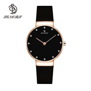 Senoren Japan Quartz Beweging Hoge kwaliteit Women roestvrijstalen mesh -riem Rose Gold waterdichte dameshorloge dropshipping 201124