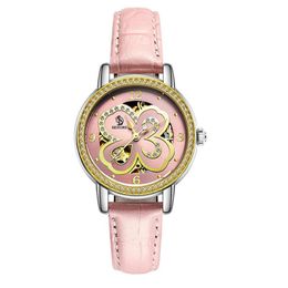 SENORS wengle Nieuwe Clover Automatische Ms Mechanische horloges hoge kwaliteit Lederen Commerce Door bodem Vrouwen Watches236A