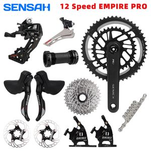 SENSAH 2x12 Speed ​​Empire Pro Road Bike Groupset con frenos de disco hidráulico Caminata de casete de desplazamiento de 12V para 105 R7000 231221