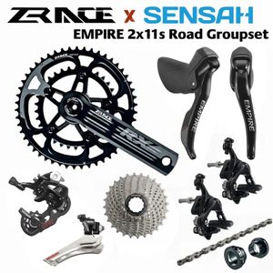Sensah Empire Zrace Crank Brake Cassette Chain 2x11 Speed ​​22S Road Groupset for Bike Bicycle 5800 R7000 Red Force 231221