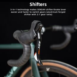Sensah srx pro 1x11 snelheid 11s 11v r/l shifter achterderailleurs, cassette road grind fiets groepset fietsketens cyclo-cross
