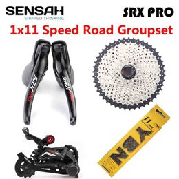 Sensah SRX Pro 1x11 Speed 11s Road Bike Groupset STI R/L Shifter + Achterderailleurs + Cassette + ketting Gravel-Bikes Cyclo-Cross